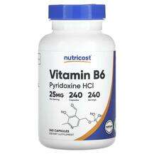 Nutricost, Vitamin B6 Pyridoxine HCl 25 mg, Бетаїну гидрохлори...