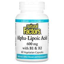 Natural Factors, Альфа-липоевая кислота, Alpha-Lipoic Acid wit...