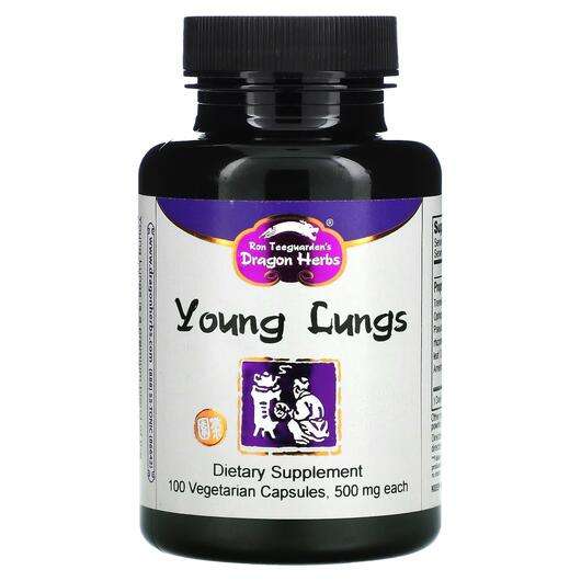Young Lungs 500 mg, Підтримка органів дихання, 100 капсул