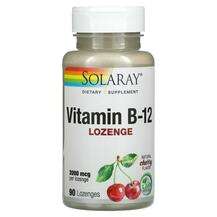 Solaray, Vitamin B-12 Natural Cherry 2000 mcg, 90 Lozenges