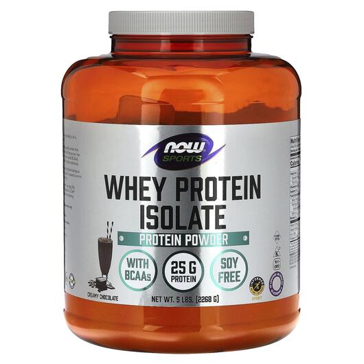 Основне фото товара Sports Whey Protein Isolate Creamy Chocolate, Протеїн, 2268 г
