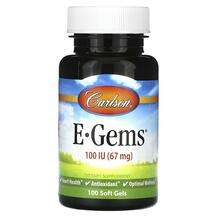 Carlson, Витамин E Токоферолы, E-Gems 67 mg 100 IU, 100 капсул
