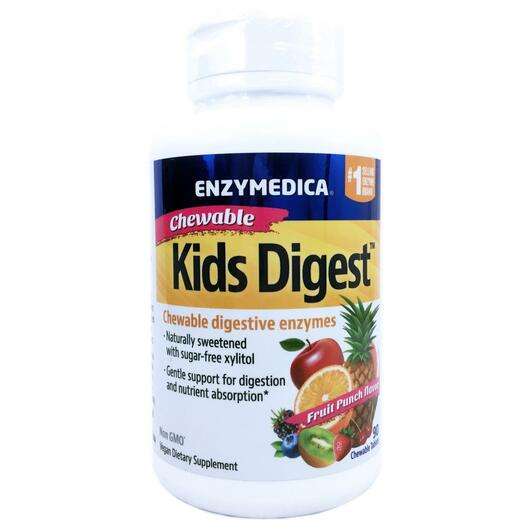 Основне фото товара Enzymedica, Kids Digest Chewable, Жевательные ферменти, 90 капсул