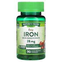 Nature's Truth, Easy Iron 28 mg, 90 Quick Release Capsules