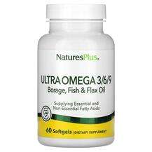 Natures Plus, Ultra Omega 3/6/9 Borage Fish & Flax Oil, Лл...