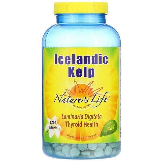 Основне фото товара Natures Life, Icelandic Kelp 1000, Ісландські водорості, 1000 ...