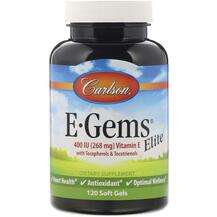 Carlson, Витамин E 268 мг 400 МЕ, E-Gems, 120 капсул