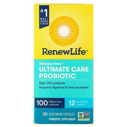 Основне фото товара Renew Life, Ultimate Care Probiotic, Пробіотики 100 млрд КУО, ...
