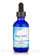 Nutra BioGenesis, Витамин B7 Биотин, Biotin 5000, 60 мл
