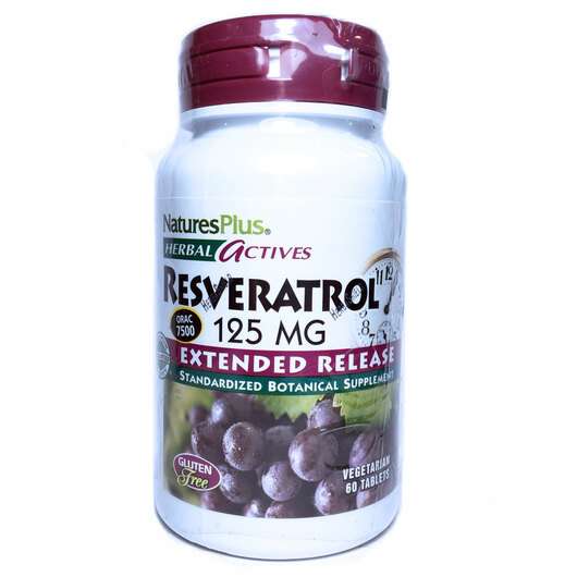 Herbal Actives Resveratrol 125 mg, Ресвератрол 125 мг, 60 таблеток