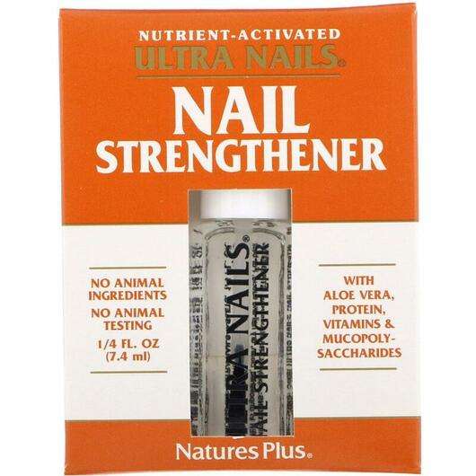 Основне фото товара Natures Plus, Ultra Nails Nail Strengthener, Шкіра нігті волос...