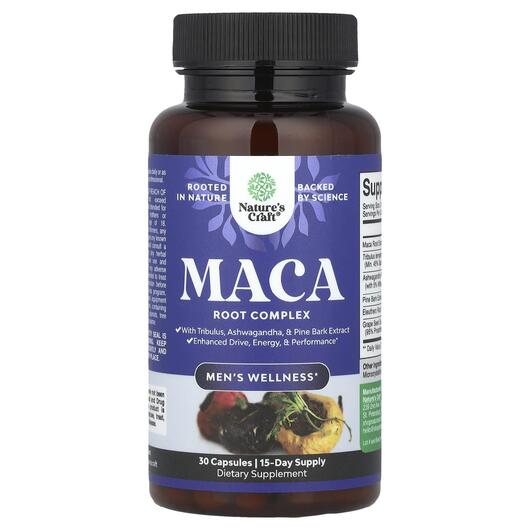 Основне фото товара Nature's Craft, Men's Wellness Maca Root Complex, Мака,