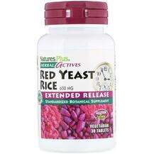 Natures Plus, Herbal Actives Red Yeast Rice 600 mg, 30 Tablets