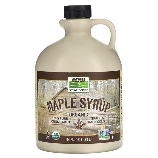 Основне фото товара NOW Foods, Maple Syrup, Кленовий сироп, 1.89 л