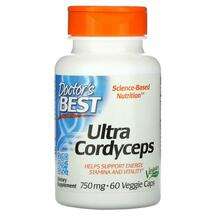 Doctor's Best, Ultra Cordyceps 750 mg, Кордицепс 750 мг, 60 ка...