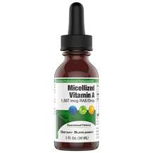 Micellized Vitamin A, Міцелізірованний вітамін А, 30 мл