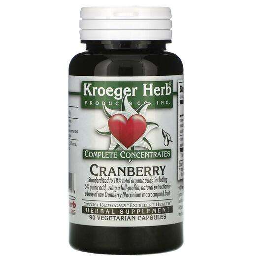 Основное фото товара Kroeger Herb, Клюква, Complete Concentrates Cranberry, 90 капсул