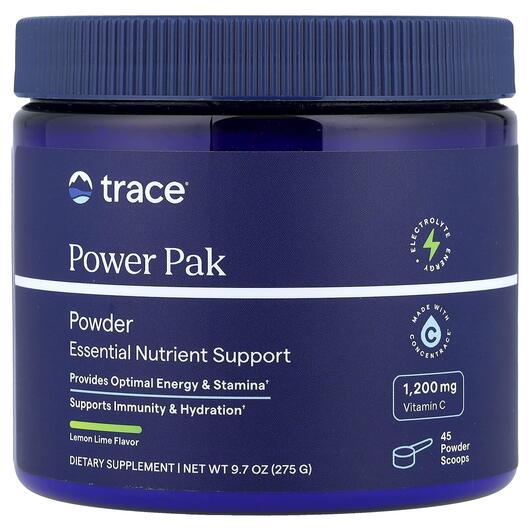 Основное фото товара Power Pak Essential Nutrient Support Lemon Lime, Электролиты, 275