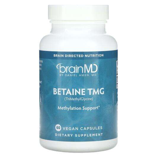 Основне фото товара BrainMD, Betaine TMG, Триметилгліцин, 60 капсул
