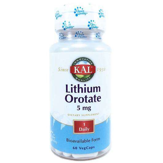 Lithium Orotate 5 mg, Літія оротат 5 мг, 60 капсул