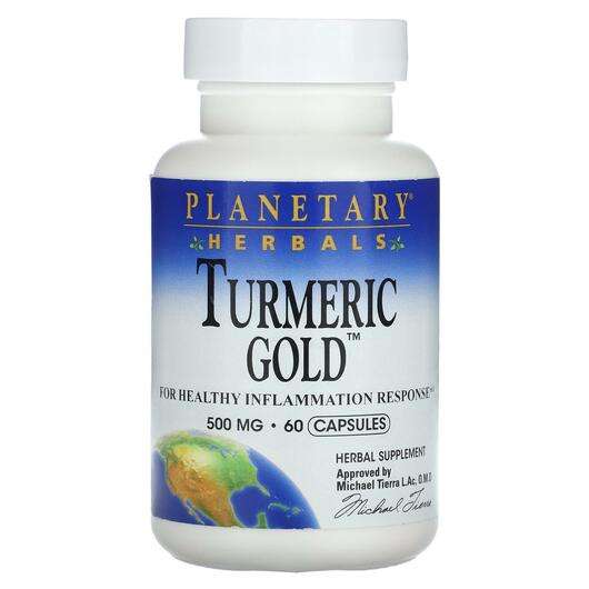 Основное фото товара Planetary Herbals, Куркума, Turmeric Gold 500 mg, 60 капсул