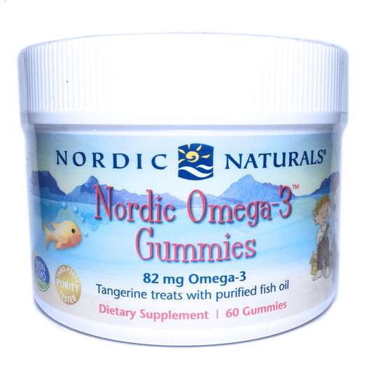 Основне фото товара Nordic Naturals, Nordic Omega-3 Gummies, Омега-3, 60 цукерок