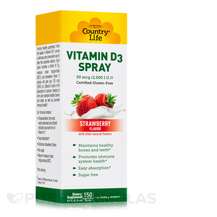 Country Life, Vitamin D3 Spray 50 mcg 2000 IU Strawberry Flavo...