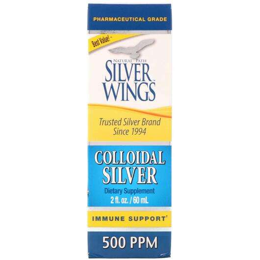 Основне фото товара Natural Path Silver Wings, Colloidal Silver 500 PPM, Колоїдне ...