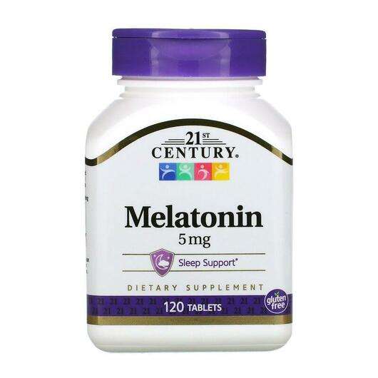 Основное фото товара 21st Century, Мелатонин 5 мг, Melatonin 5 mg, 120 таблеток