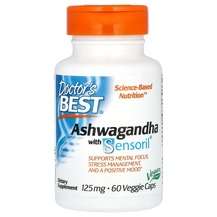 Doctor's Best, Ashwagandha 125 mg, Ашваганда з Сенсорілом...