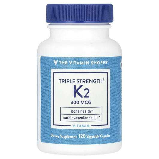 Основное фото товара The Vitamin Shoppe, Витамин K2, Vitamin K2 Triple Strength 300...