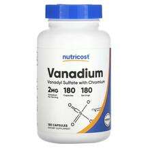Nutricost, Vanadium 2 mg, Ванаділ сульфат, 180 капсул