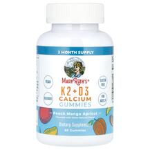K2 + D3 Calcium Gummies Peach Mango and Apricot D3 +