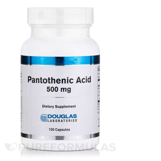 Основне фото товара Douglas Laboratories, Pantothenic Acid 500 mg, Вітамін B5 Пант...