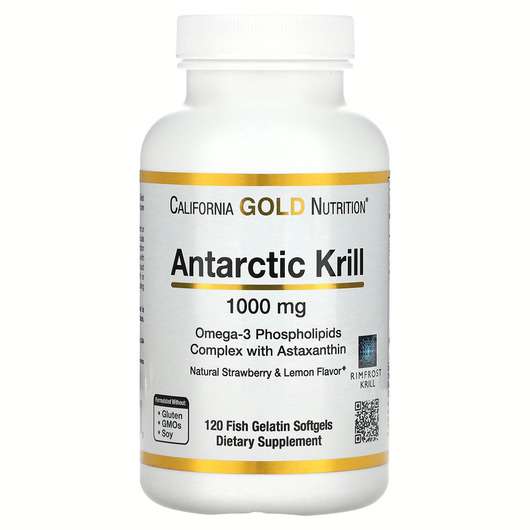 Antarctic Krill, Масло антарктичного криля 1000 мг, 120 капсул