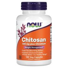 Chitosan Plus Chromium 500 mg Хитозан 500 мг NOW