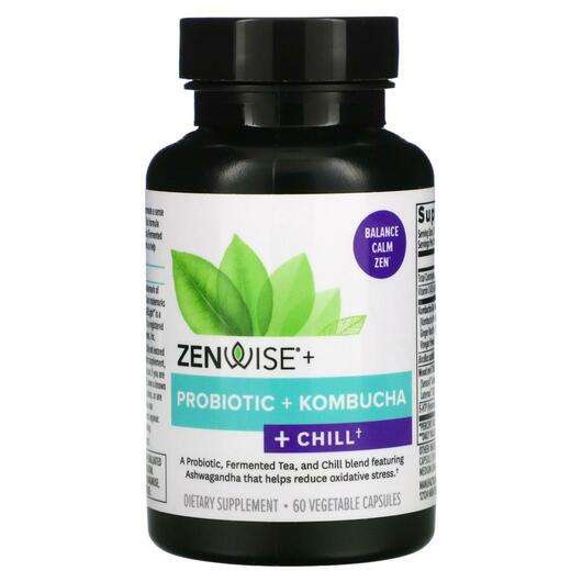 Основне фото товара Zenwise, Probiotic + Kombucha + Chill, Пробіотики, 60 капсул