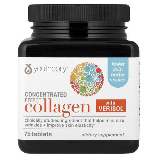 Основное фото товара Коллаген, Concentrated Effect Collagen with Verisol, 75 таблеток
