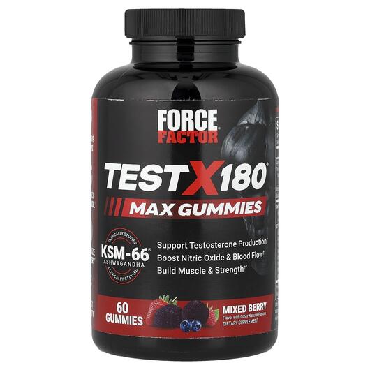 Основное фото товара Test X180 Max Gummies Mixed Berry, Тестостероновый бустер, 60 таб