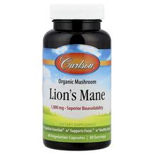 Lion's Mane Грибы Львиная грива Carlson 60 капсул
