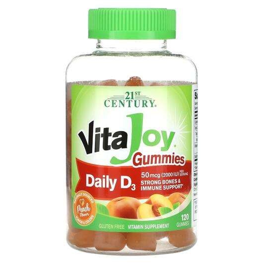 Основное фото товара 21st Century, Витамин D3, VitaJoy Gummies Daily D3 Peach 25 mc...