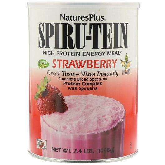 Основне фото товара Natures Plus, Spiru-Tein High Protein Energy Meal Strawberry, ...