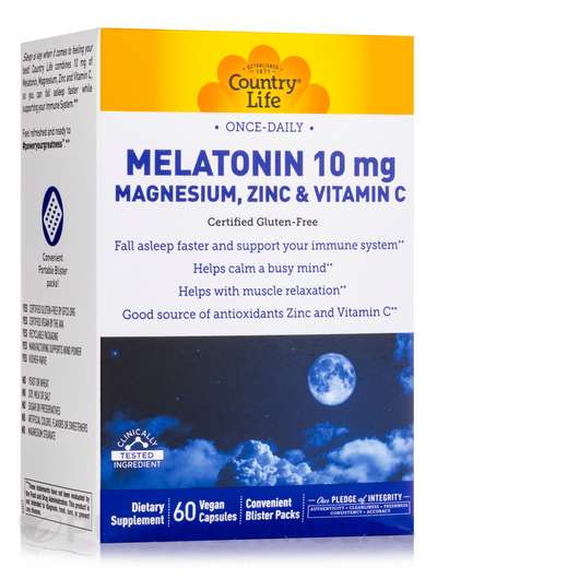 Фото товару Melatonin 10 mg Magnesium Zinc & Vitamin C