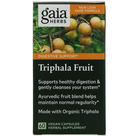 Основное фото товара Gaia Herbs, Трифала, Triphala Fruit, 60 капсул