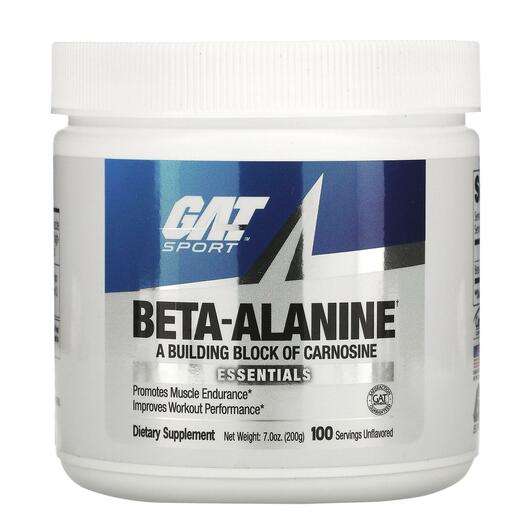 Основное фото товара GAT, Бета-Аланин, Beta Alanine Unflavored, 200 г