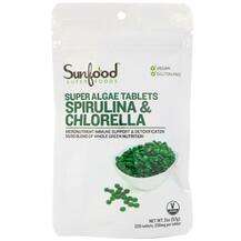 Sunfood, Spirulina & Chlorella Super Algae Tablets 250 mg,...