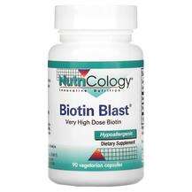Nutricology, Biotin Blast, Вітамін B7 Біотин, 90 капсул