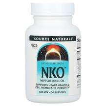 Source Naturals, NKO Neptune Krill Oil 500 mg, 30 Softgels