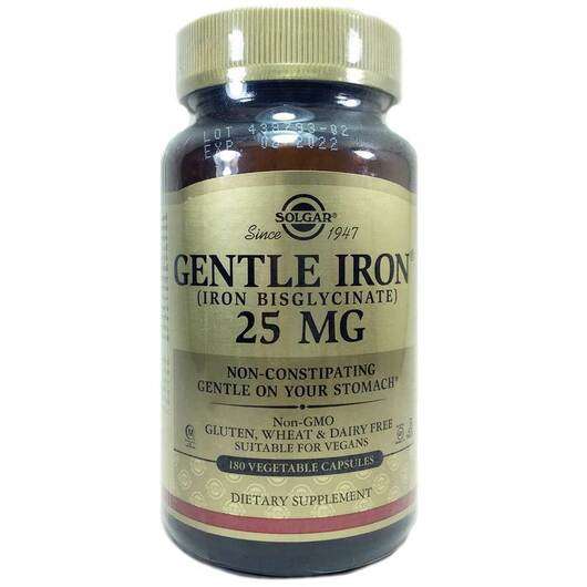 Gentle Iron 25 mg, М'яке Залізо 25 мг, 180 капсул