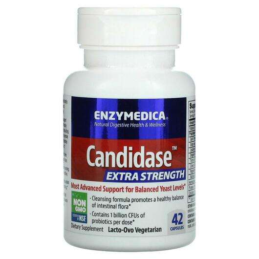 Основне фото товара Enzymedica, Candidase Extra Strength, Кандідаза, 42 капсули